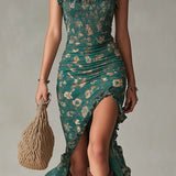 Zara | Vestido Maxi Boho Retro