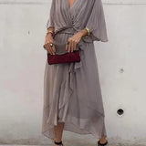 Alice | Robe em mousseline com decote em V