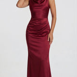 Barcelona - Vestido Maxi Borgonha