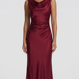 Barcelona - Vestido Maxi Borgonha