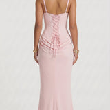 Florbela - Vestido Maxi Rosa Blush