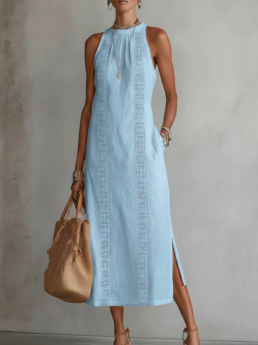Tatiana | Vestido em Linho com Colarinho