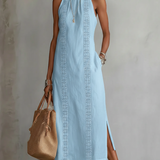 Tatiana | Vestido em Linho com Colarinho