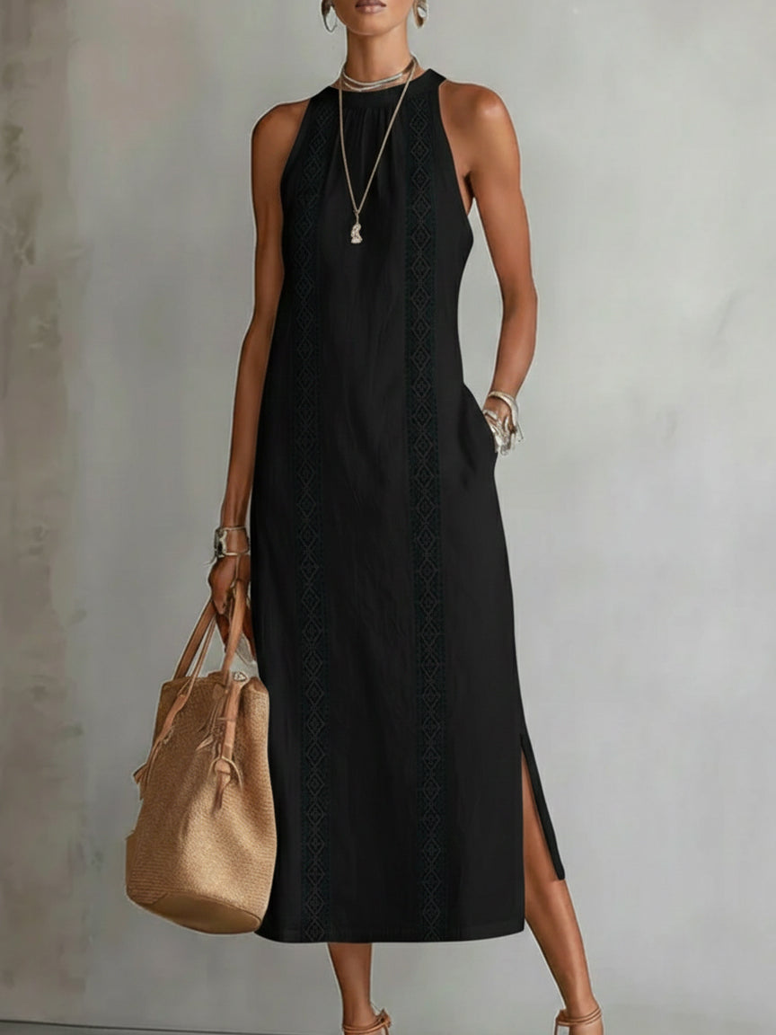 Tatiana | Vestido em Linho com Colarinho