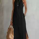 Tatiana | Vestido em Linho com Colarinho