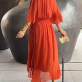 Alice | Robe em mousseline com decote em V