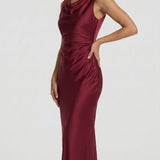 Barcelona - Vestido Maxi Borgonha