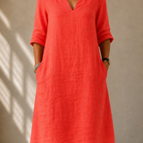 Vestido Fluido Corte Direito